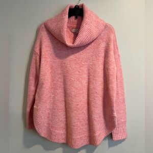 LOFT Pink Cowl Neck Sweater